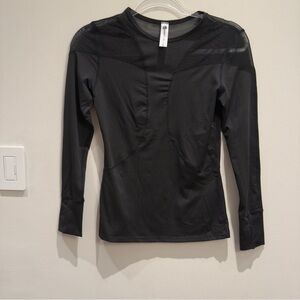 Guan Mei Jincal Black Long Sleeve Women's Top Size Small